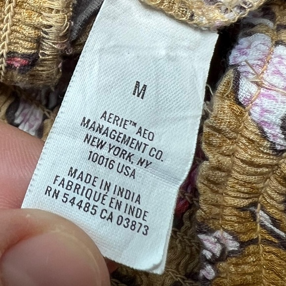 Aerie Yellow Smocked High Waisted Beach Pants Women's  Size Medium - Picture 6 of 14